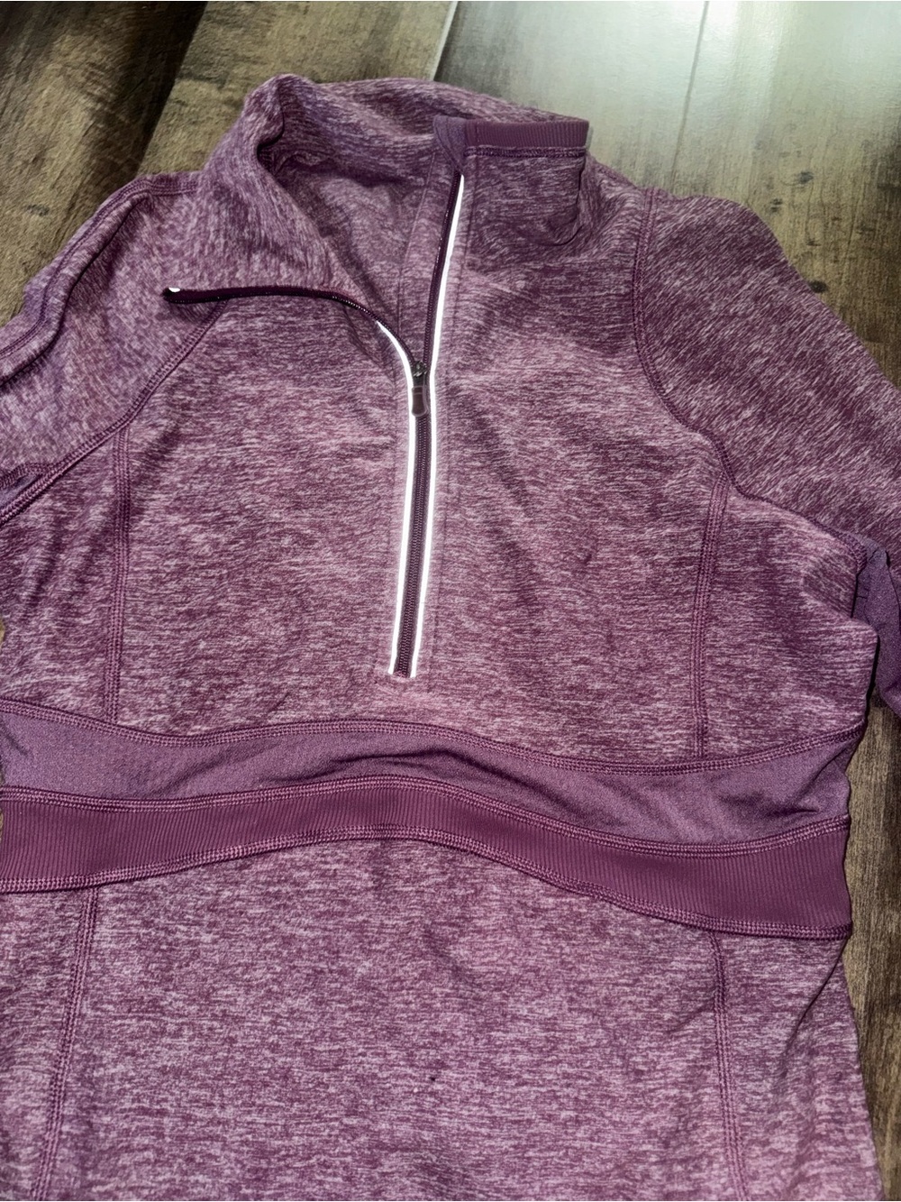 Lululemon Base Runner Half Zip Cold Hands Warm Heart Bordeaux Plum Sz 6 - Picture 6 of 13
